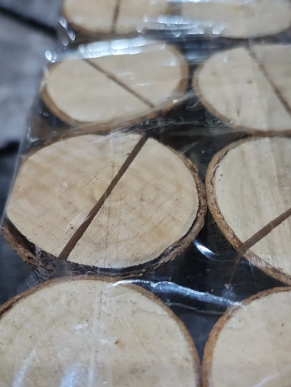 RUSTIC ROUND WOOD TREE STUMP PLACE CARDS & HOLDERS 30 PCS